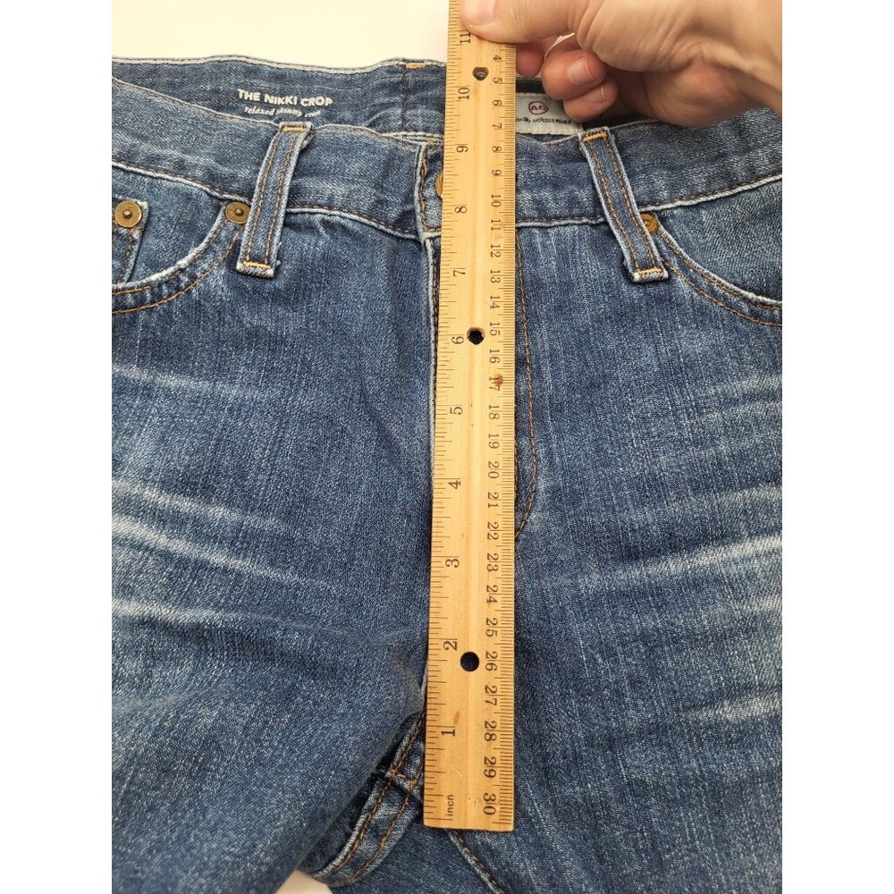 AG Adriano Goldschmied Nikki Crop Relaxed Skinny Women's SZ 29R Distressed Cutof - Picture 5 of 7